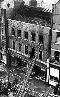 Rafters Prints: London firefighters at work in Hampstead High Street