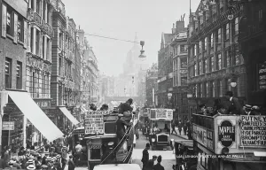Reflecting Prints: London Fleet Street and St. Paul's