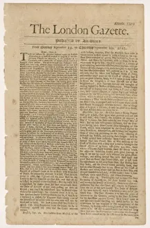 1687 Prints: The London Gazette 1687