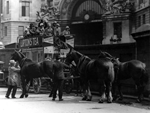 Outside on a Horse Bus