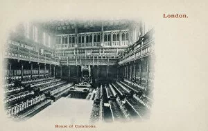 London - The Interior of the Chamber of the House of Commons