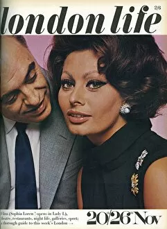 London Life Covers Collection: London Life cover featuring Sophia Loren, 1965