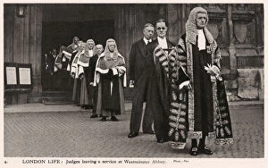 London Life: Judges leaving a service at Westminster Abbey