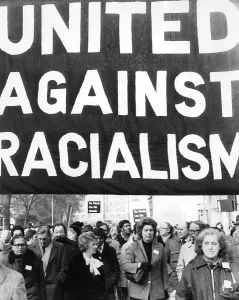 Protesters Prints: London march against racialism