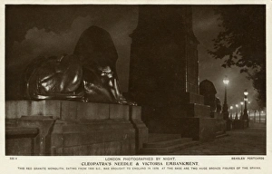 London at Night - Cleopatras Needle and Victoria Embankment London at Night - Cleopatras Needle and Victoria Embankment