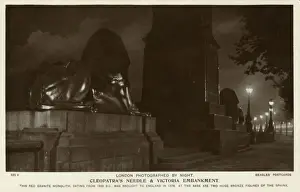 London at Night - Cleopatras Needle and Victoria Embankment