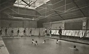 Indoor Prints: London Orphan Asylum, Watford - Boys in Swimming Pool