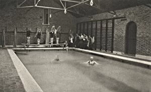 Watford Collection: London Orphan Asylum, Watford - Girls in Swimming Pool