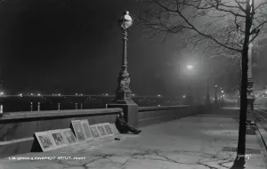 Glow Prints: London Pavement Artist at Night