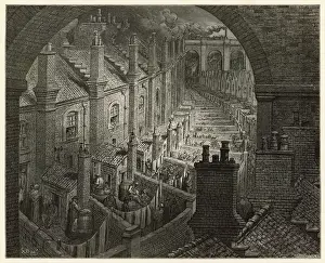 Chimneys Prints: Over London by Rail