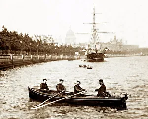 London River Police on the Thames Victorian period