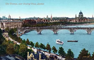 Skyline Prints: London - The River Thames - Embankment