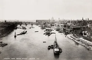 London along the River Thames from Tower Bridge