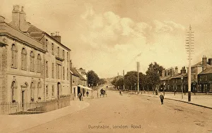 Bedfordshire Prints: London Road, Dunstable, Bedfordshire