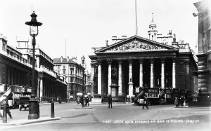 Bustling Prints: London Royal Exchange and Bank of England