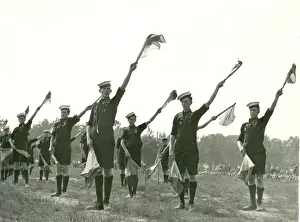 London Sea Scouts in semaphore display