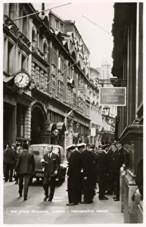 Waiters Prints: London Stock Exchange - Throgmorton St - Waiters & Sergeants