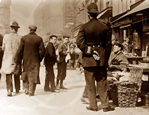 London street trader and policeman