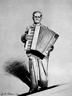 Accordian Gallery: London Street Types - An Old Performer