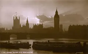 London - Sunset over the Palace of Westminster