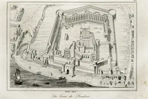 Englishmen Prints: London Tower, facsimile from an engraving of