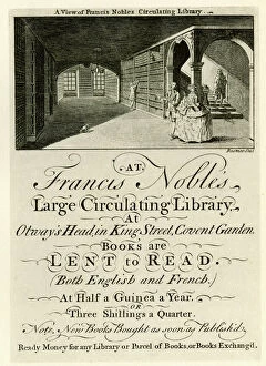 Images Dated 13th September 2016: London Trade Card - Francis Nobles Circulating Library