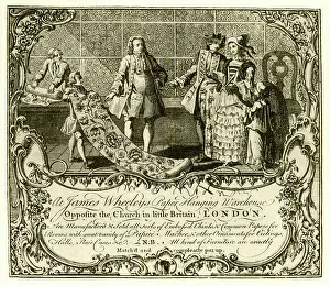 Floral Gallery: London Trade Card - James Wheeley, Paper Hanging