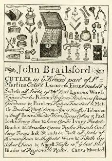 Forks Gallery: London Trade Card - John Brailsford, Cutler