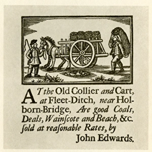 Images Dated 13th September 2016: London Trade Card - John Edwards, Coal Merchant