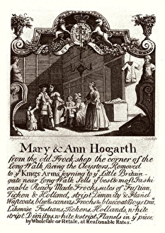 Images Dated 13th September 2016: London Trade Card - Mary & Ann Hogarth, Clothes Shop
