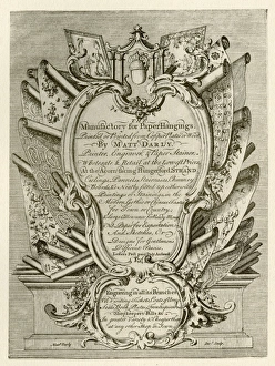Acorn Gallery: London Trade Card - Matthias Darly, Paper Hangings
