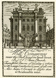 Images Dated 13th September 2016: London Trade Card - William Conaway, Lamp Seller