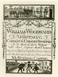 Images Dated 13th September 2016: London Trade Card - William Woodward, Nightman