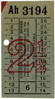 Images Dated 18th October 2018: London Transport bus ticket -3