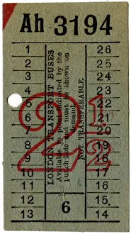 Images Dated 18th October 2018: London Transport bus ticket -3