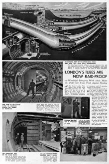 Images Dated 15th March 2012: London tube made air raid proof, 1939