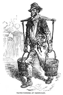 Buckets Prints: London water carrier in Hampstead