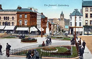 Londonderry (Derry), Northern Ireland - The Diamond. Date: circa 1905