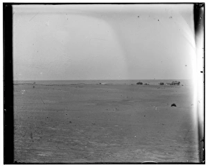 Long-range view of the Kitty Hawk Lifesaving Station and Wea Long-range view of the Kitty Hawk Lifesaving Station and Wea