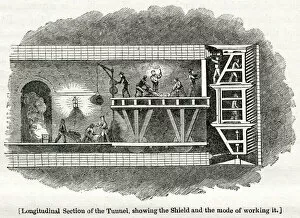 Longitudinal section of Thames Tunnel 1825