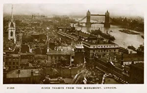 Steeple Gallery: Looking East down the Thames from The Monument