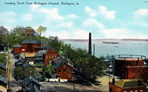Looking North from Burlington Hospital, Burlington, Iowa, US