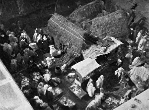 Morocco Collection: Looking down over the old Fish Market, Tangier, Morocco
