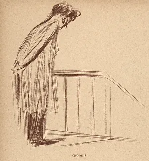 Maitres Prints: Looking Down The Stairs