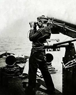 On the lookout for German U-Boats, WW1
