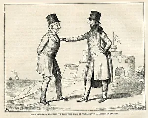 Lesson Prints: Lord Brougham proposes to give Duke of Wellington a lesson