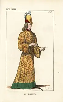 Cracows Prints: Lord in the court of Jean le Bon, 14th century
