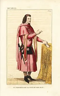 Courtier Prints: Lord in the court of King John II of France