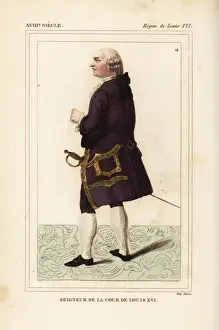 Seigneur Prints: Lord of the court of King Louis XVI, France