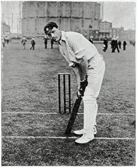 Wicket Prints: Lord Dalmeny (1882 - 1974), popular Surrey Captain. Date: 1907